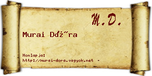 Murai Dóra névjegykártya